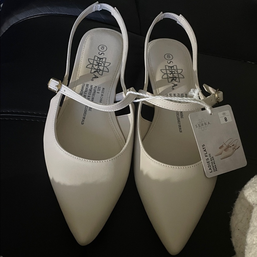 Serra Women's Cream Slingback Flats